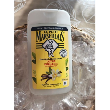 Gel douche le petit marseillais.  Lait de vanille.