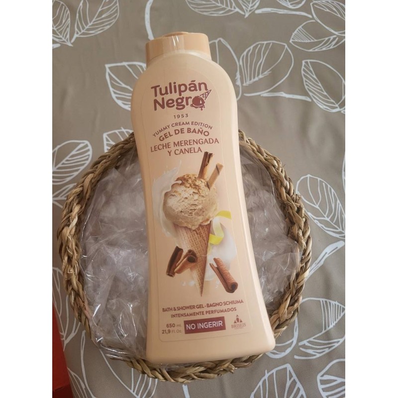 Gel douche lait méringué cannelle. 650 ml tulipan negro Gel douche lait méringué cannelle. 650 ml tulipan negro