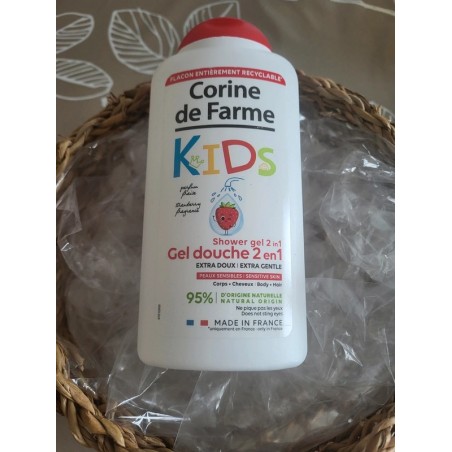 Gel douche corps et cheveux, enfant à la fraise.