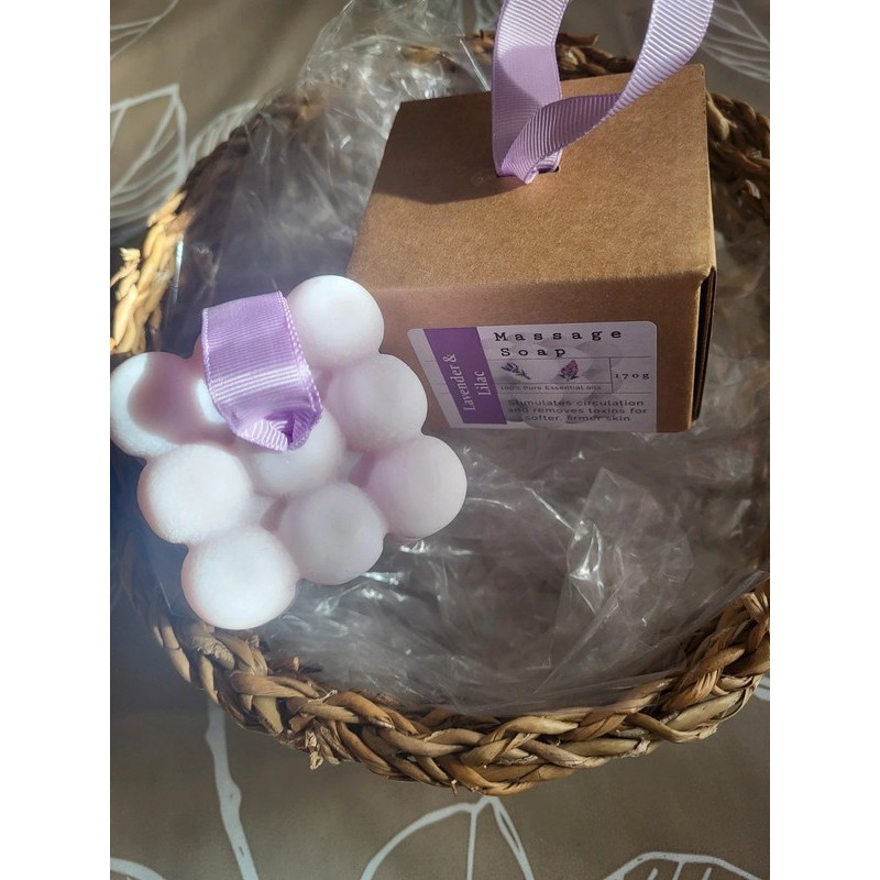 Savonnette de massage: Lavande lilas 170 g Savonnette de massage: Lavande lilas 170 g